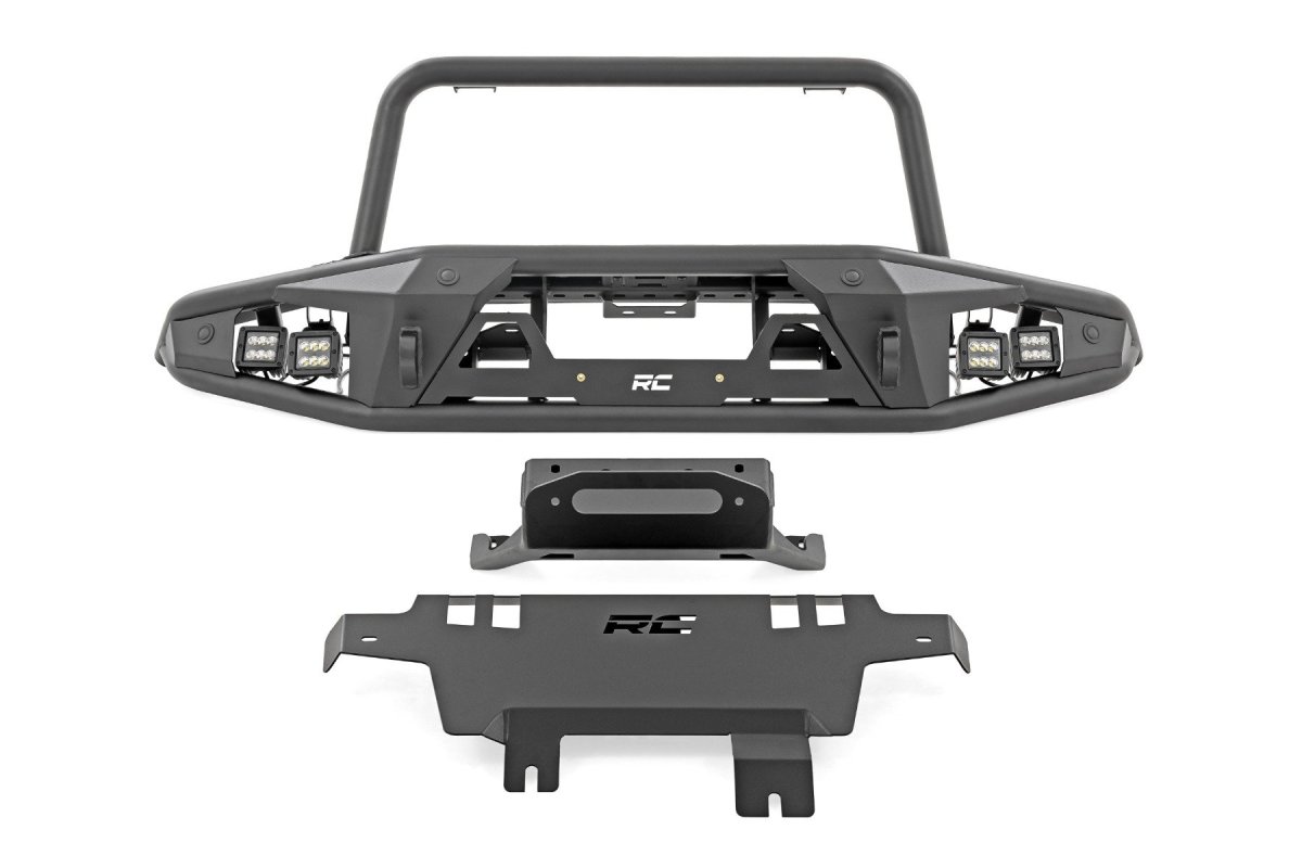 Ford Bronco Front Bumper - Rough Country - Tubular - Satin Black - '21-'25